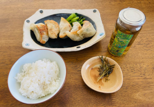 しなぷなピクルス液で餃子定食