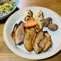 しなぷなピクルス液で豚バラ肉のマリネ焼き