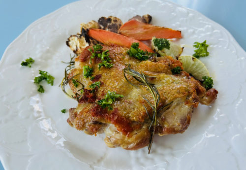 鶏もも肉のパリパリステーキ